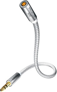 inakustik, inakustik Premium 3.5mm Klinken-Verlängerung (5m) Audio Kabel, INAKUSTIK 410205 - 3.5 mm Klinken-Verlängerungskabel (Silber/Weiss)