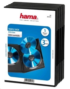 HAMA, Hama 51272 DVD Triple BOX Black - DVD Leerhüllen (Schwarz), HAMA 51272 DVD TRIPLE BOX BLACK - Leerhülle (Schwarz)