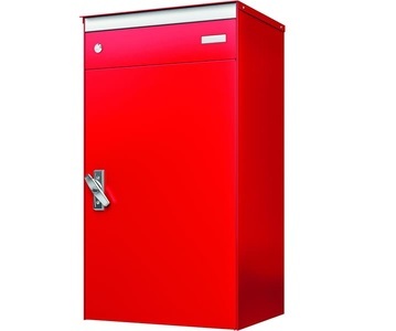 Stebler, Stebler Briefkasten mit Paketschliessfach s:box17 Feuerrot/Feuerrot, 