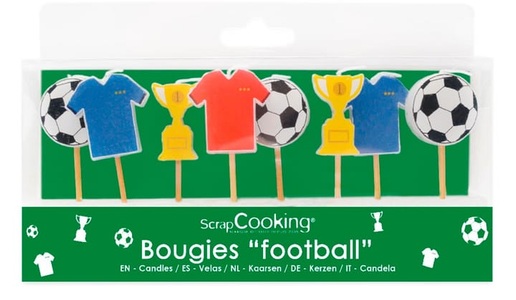 Scrap Cooking, 8tlg. Set Kerzen Fussball