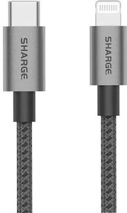 undefined, Usb-C auf Lightning USB Kabel, Sharge - USB-C auf Lightning Geflochten Kabel, Schwarz, One Size