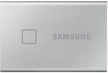 Samsung, Samsung Portable SSD T7 Touch (MU-PC2T0S/WW) - ext. SSD Silber - 2TB - USB3.2 Gen2, Samsung Portable T7 Touch 2000 GB silber - Externe SSD ? SSD (Solid State Disks) ? Silber