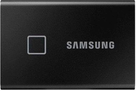 Samsung, Samsung Portable SSD T7 Touch (MU-PC1T0S/WW) - ext. SSD Schwarz - 1TB - USB3.2 Gen2, Samsung Portable T7 Touch 1 TB Externe SSD USB-A (USB 3.2 Gen 2) Schwarz PC/Mac, Fingerabdruckscanner, 256-Bit AES