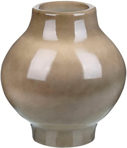 Beliani, Beliani Blumenvase Terrakotta taupe 31 cm MAGAN Vase, Beliani - Blumenvase aus Terrakotta Klassisch MAGAN, One Size, Taupe