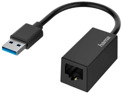 HAMA, Hama USB-3.0-Gigabit-LAN-Adapter v3 Adapter, HAMA 00200325 - Netzwerk-Adapter (Schwarz)