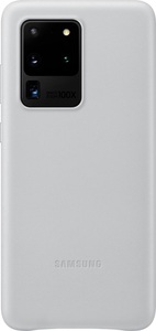 Samsung, Samsung Leather Cover - Schutzhülle (Passend für Modell: Samsung Galaxy S20 Ultra), Samsung Leather Cover Cover Samsung Galaxy S20 Ultra 5G Grau Stoßfest