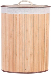 Beliani, Beliani Korb mit Deckel Bambusholz hellbraun eckig MATARA, Beliani - Aufbewahrungskorb aus Bambusholz Klassisch MATARA, One Size, Light Beige