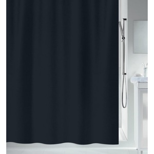 Spirella, SPIRELLA Duschvorhang TEXTIL, Spirella Duschvorhang Primo 180x200cm Schwarz