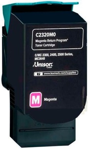 Lexmark, Lexmark Rückgabe Toner C2325 C2425 C2535 MC2325 MC2425 MC2535 MC2640 C2320M0 Original Magenta 1000 Seiten, LEXMARK LEXMARK C2320M0 Tonerkassette magenta 1.000 seiten passend für: C 2325 dw;C 2425 dw;C 2535 dw;MC 2325 adw;MC 2425 adw;MC 2535 adwe;MC 2640 adwe