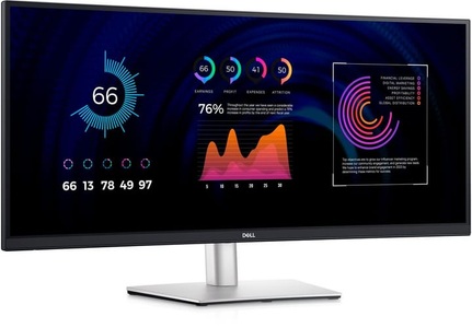 Dell, Dell P3424WE LED-Monitor EEK F (A - G) 86.4 cm (34 Zoll) 3440 x 1440 Pixel 21:9 5 ms HDMI®, DisplayPort, USB 3.2 Gen 2,, DELL Monitor P3424WE