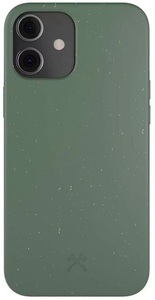 Apple, Woodcessories - iPhone 12 Mini BioCase Antimikrobielle Schutzhülle Vegan Biologisch Abbaubar - Midnight Green, WOODCESSORIES BioCase - Schutzhülle (Passend für Modell: Apple iPhone 12 mini)