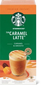 Starbucks, Starbucks Instant Kaffee Caramel Latte 5 Stück, Starbucks Premium löslicher Kaffee