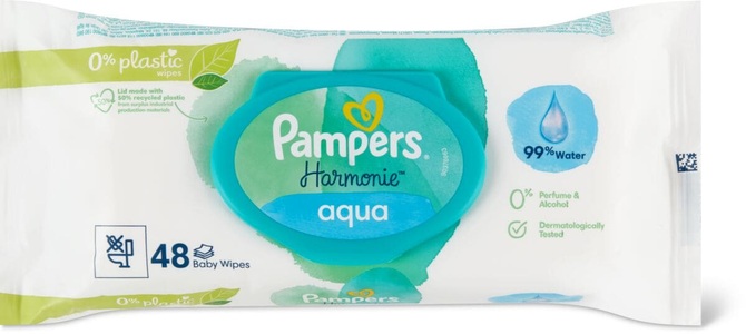 Pampers, Pampers Feuchte Tücher Aqua Harmonie (48 Stück), Pampers Feuchttücher Harmonie aqua (48 Stk)