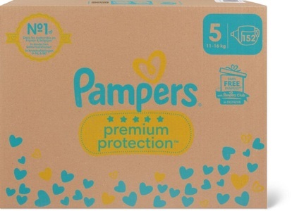 Pampers, Pampers Premium Protection, Gr. 5 Junior, 11-16kg, Monatsbox (1x 152 Windeln), Pampers Premium Protection Windeln