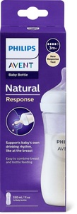 PHILIPS AVENT, Philips Avent Babyflasche SCY906/01 Natural Response 330ml, Philips Avent Natural Response Babyflasche, 330ml, 3M+ (1 Stk)