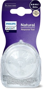 PHILIPS AVENT, PHILIPS AVENT Trinksauger Natural Response 3m+, Philips Avent Natural Response Sauger, Grösse 4, 3M+ (2 Stk)