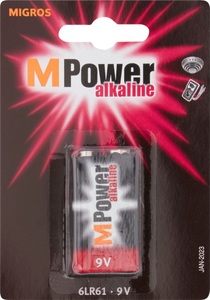 M-Power, M-Power 6Lr61 / 9V (1Stk.) Batterie, M Power alkaline Batterie