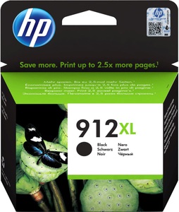 HP Supplies, HP 912 XL Tinte schwarz, HP 912XL Original Tintenpatrone 3YL84AE Schwarz