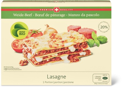 Bio, BIO Weidebeef Lasagne 360g, Migros Bio Lasagne