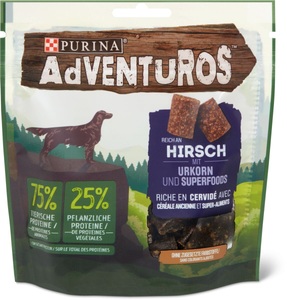 Adventuros, AdVENTuROS Reich an Hirsch mit Urkorn - 90 g, Adventuros Snacks für Hunde