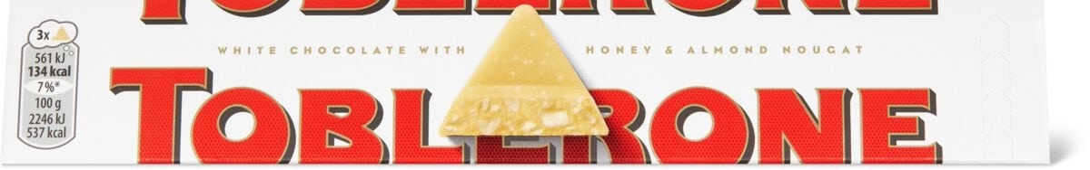 Toblerone, Toblerone weiss 100g, Toblerone Schokoladen-Riegel