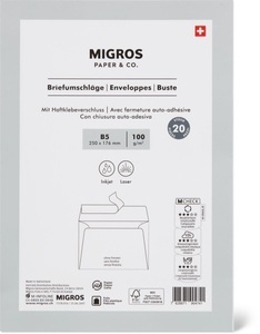 Migros Paper & Co., Migros Paper & Co. Briefumschläge B5, Migros Paper & Co. Briefumschläge B5