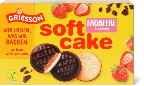Griesson, Griesson Soft Cake Erdbeere 2x12er, Griesson Soft Cake Gebäck mit fruchtiger Füllung