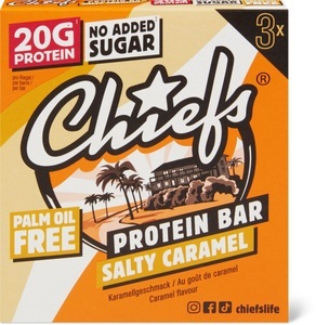 Chiefs, Chiefs Protein Bar Salty Caramel 3 x 55 g, Chiefs Eiweissriegel