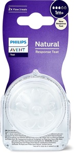 Philips, Philips Natural Response - Sauger 1M+ Saugergröße 3 2er-Pack - SCY963/02, Philips Avent Natural Response Sauger, Grösse 3, 1M+ (2 Stk)