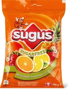 Sugus, Sugus sugarfree 150g, Sugus Sugarfree Zuckerfreie Frucht-Kaubonbons