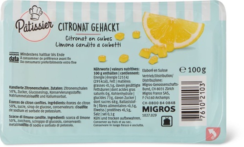 Patissier, Patissier Citronat gehackt, Patissier Citronat gehackt