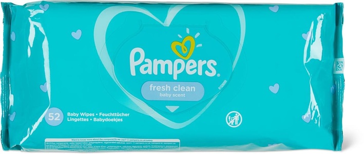 Pampers, Pampers Fresh Clean Feuchttücher, Pampers, Feuchttücher, Pampers Feuchttücher für Babys 52Stück Fresh Cle Feuchttücher,