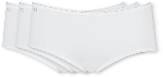 SLOGGI, Sloggi Damen Slip Midi 24/7 Microfibre weiss, 3er-Pack Midi-Slips aus Mikrofaser (2+1 gratis)