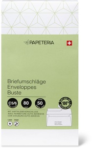 Papeteria, Papeteria C5/6 Recycling Briefumschläge, Papeteria C5/6 Recycling Briefumschläge ohne Fenster