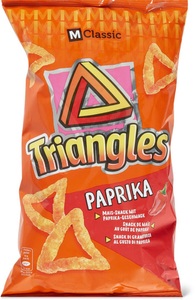 M, Paprika Triangles 100g, M-Classic Paprika Triangles