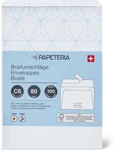 Papeteria, Papeteria C6 Briefumschläge, Papeteria C6 Briefumschläge ohne Fenster