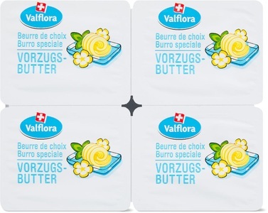 Valflora, Valflora Butter 4 Portionen, Valflora Vorzugsbutter 4x15g