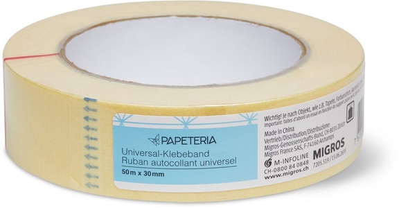 Papeteria, Papeteria Universal-Klebeband 50m x 30mm, Papeteria Universal-Klebeband 50m x 30mm