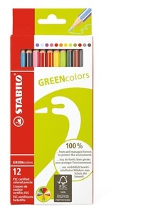 Stabilo, Stabilo Stabilo GREENcolors Farbstifte, Stabilo Greencolors, Farbstifte, 6019/2-121, (12 Farben)
