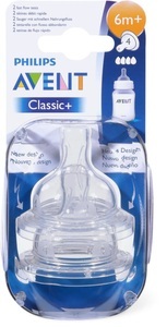 Avent, Avent Philips® Avent Sauger 4 Löcher für schnellen Fluss, Avent Sauger, 4 Loch, 2 Stück