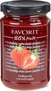 Favorit, Favorit Konfitüre Erdbeeren 65%, Favorit Konfitüre Erdbeeren 65%