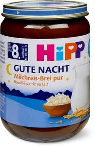 Hipp, Hipp Bio Gute Nacht Brei Milchreis pur 8+ Monate, Hipp Hipp Milchreis pur
