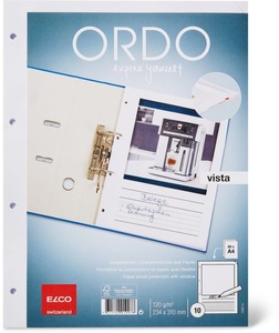 Elco, ELCO Zeigetasche Ordo Vista A4 10 St?ck, ELCO Organisationsmappen Ordo Vista 73692.10 weiss, 120g, gelocht 10 Stück