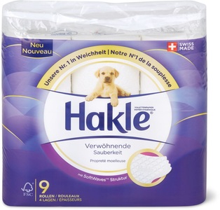 Hakle, Hakle v. Sauberkeit Toilettenpapier, Hakle Verwöhnende Sauberkeit (9 Stk)