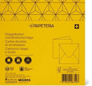 Papeteria, Papeteria 145 x 145 Doppelkarten und Briefumschläge, Papeteria 145 x 145 Doppelkarten und Briefumschläge