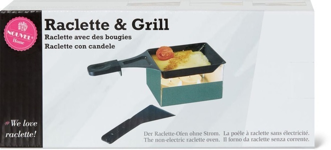 Nouvel, Nouvel Raclette mit Rechaudkerzen, Nouvel Raclette mit Rechaudkerzen
