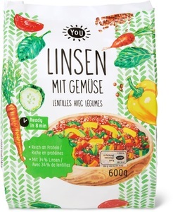 YOU, YOU Linsen mit Gemüse, YOU Linsen mit Gemüse