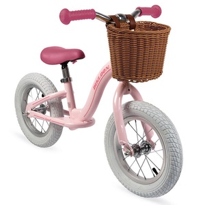 Janod, Janod ® Vintage-Bikloon Laufrad Rosa mit Korb - rosa/pink, Janod Vintage Bikloon Laufrad rosa
