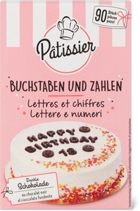 Patissier, Patissier Buchstaben Zahlen Schokolade, Patissier Buchstaben Zahlen Schokolade