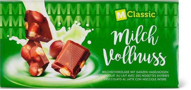 M-Classic, M-Classic Milch-Nuss, M-Classic Milch-Vollnuss